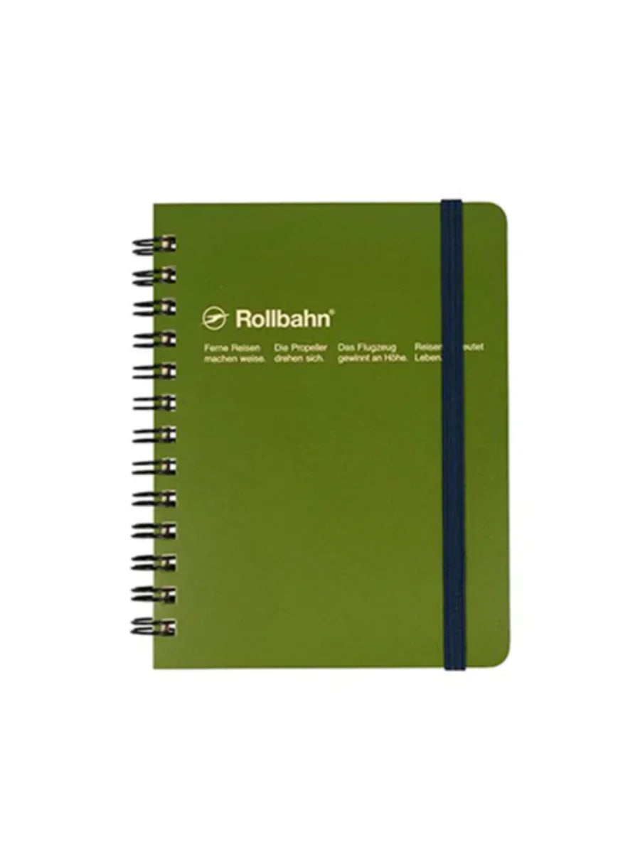 Rollbahn Classic Spiral Notebook in Olive — designed in Japan