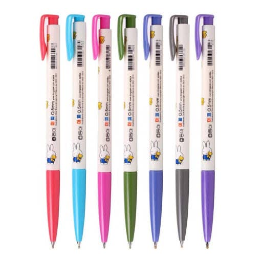 DONG-A Miffy Ballpoint Pen 0.5mm 7PCS SET: 7PCS-1SET