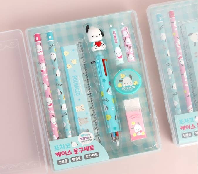 Sanrio Cinnamoroll Pencil, Pen School Office Stationery Set: Cinnamoroll