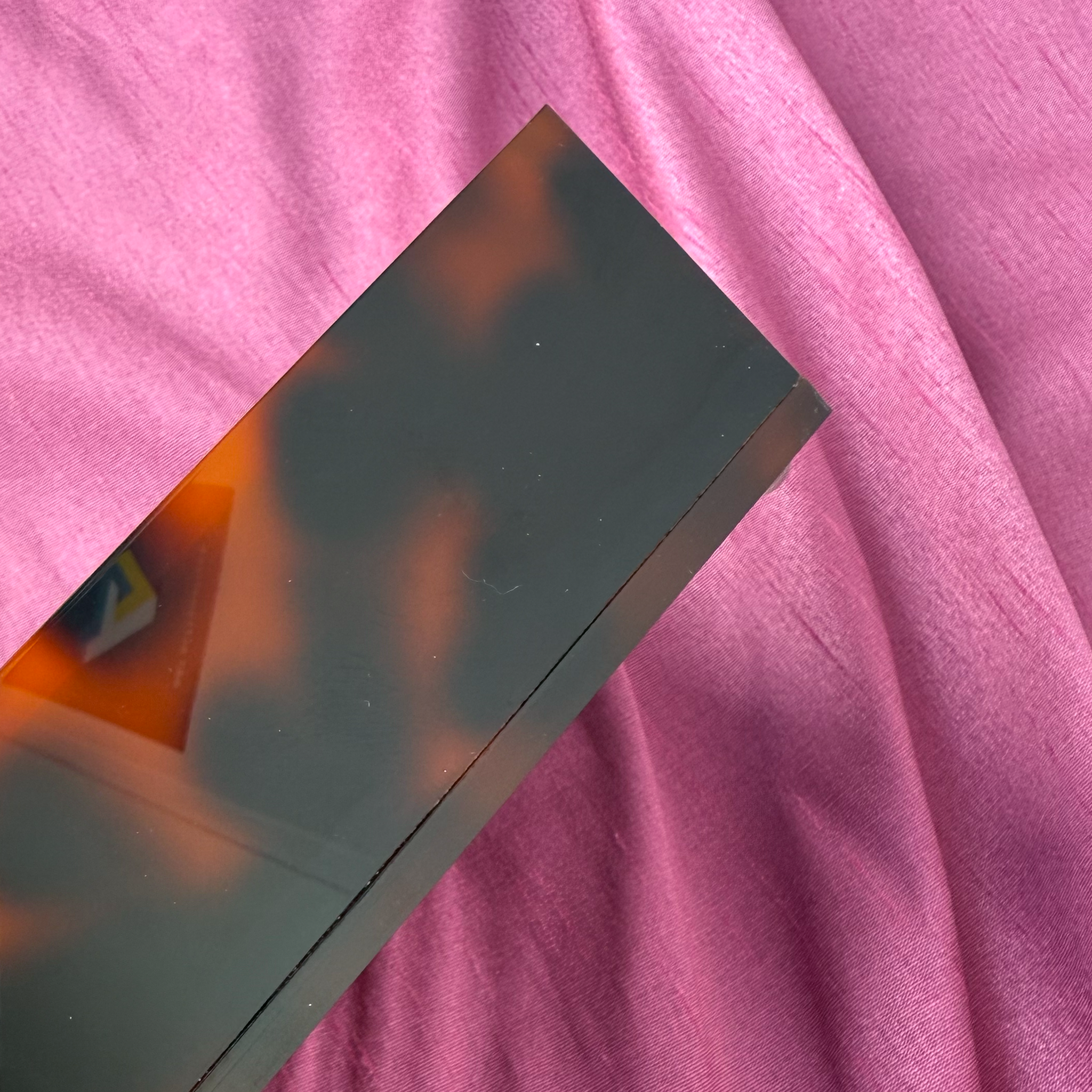 Tortoiseshell Acrylic Tray and Notepad - Pastel Pink