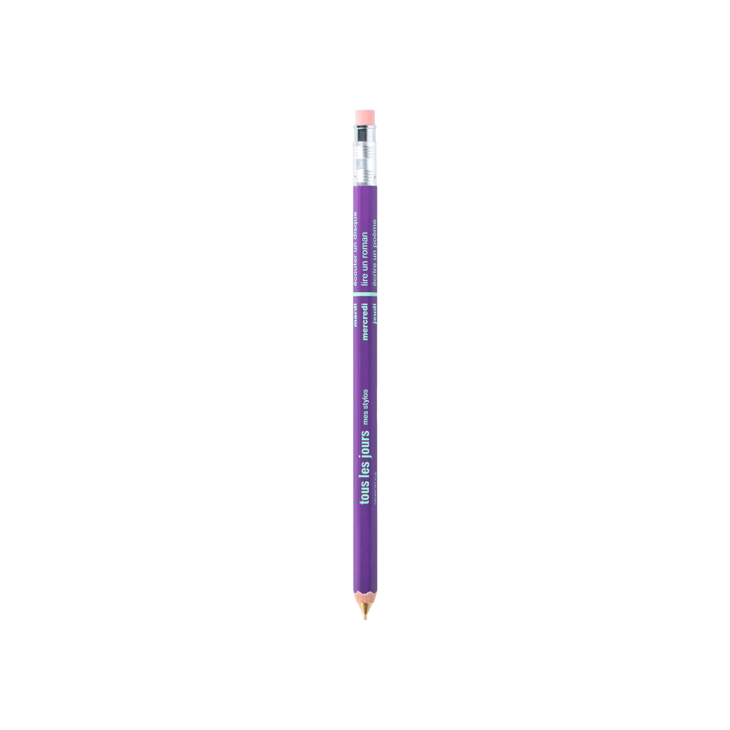 Vivid Pink Mechanical Pencil with Eraser tous les jours / MARK'STYLE