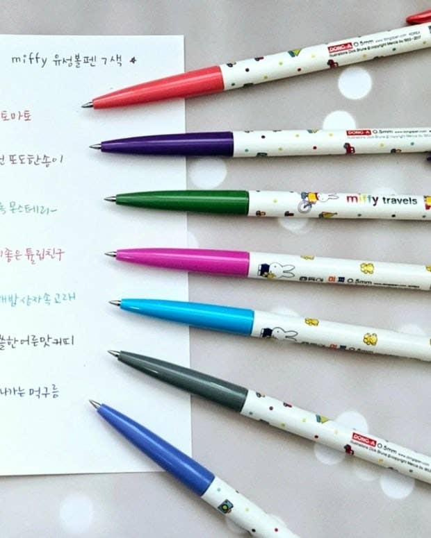 DONG-A Miffy Ballpoint Pen 0.5mm 7PCS SET: 7PCS-1SET
