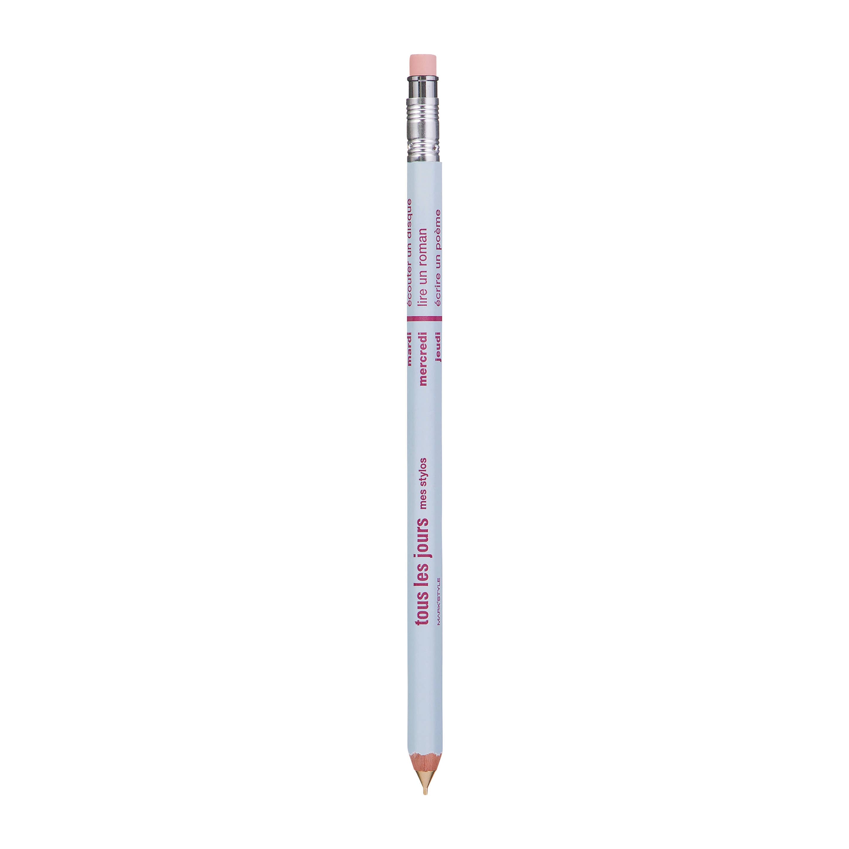 Light Pink Mechanical Pencil with Eraser tous les jours / MARK'STYLE