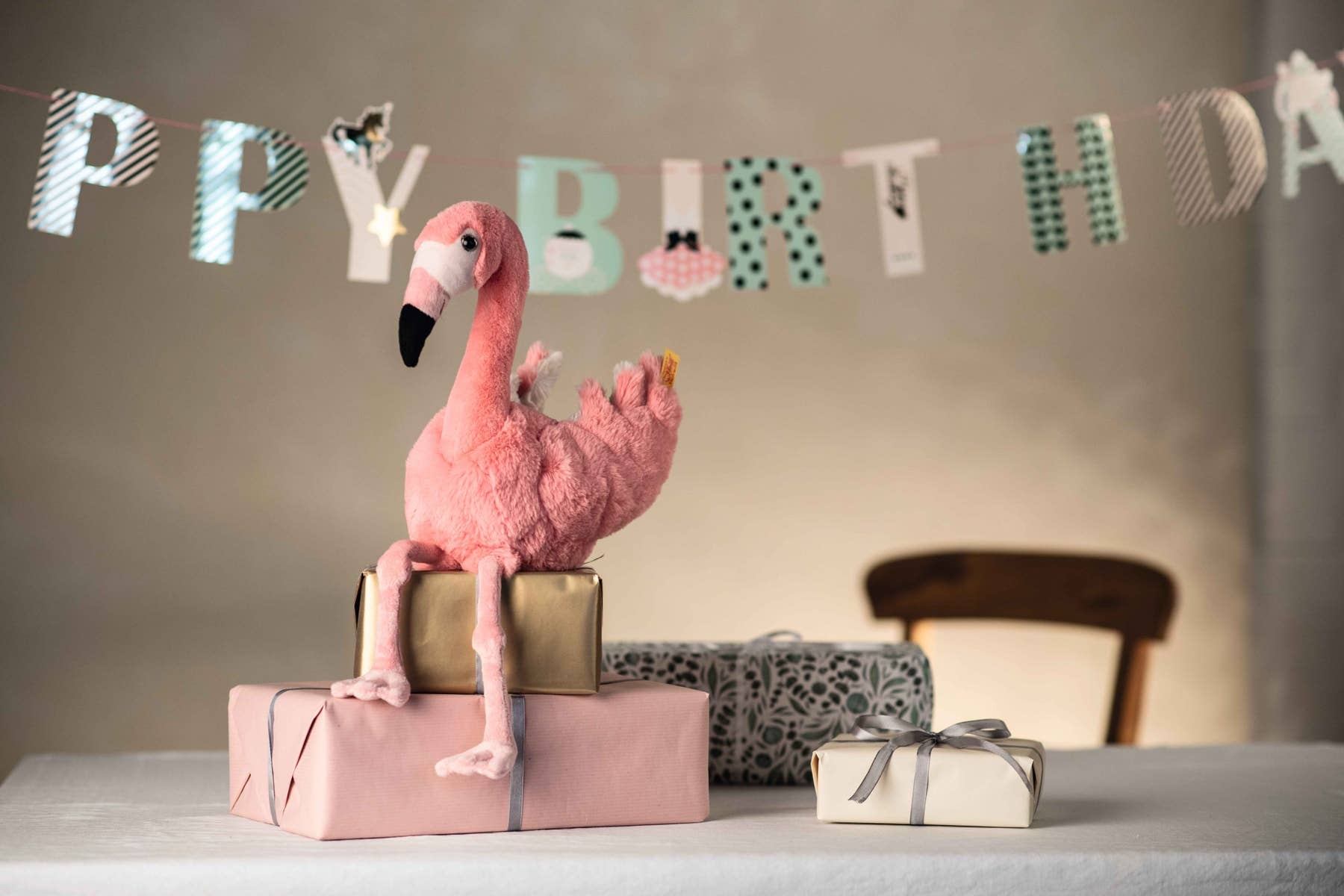 Jill Flamingo Stuffed Plush Toy, 12 Inches