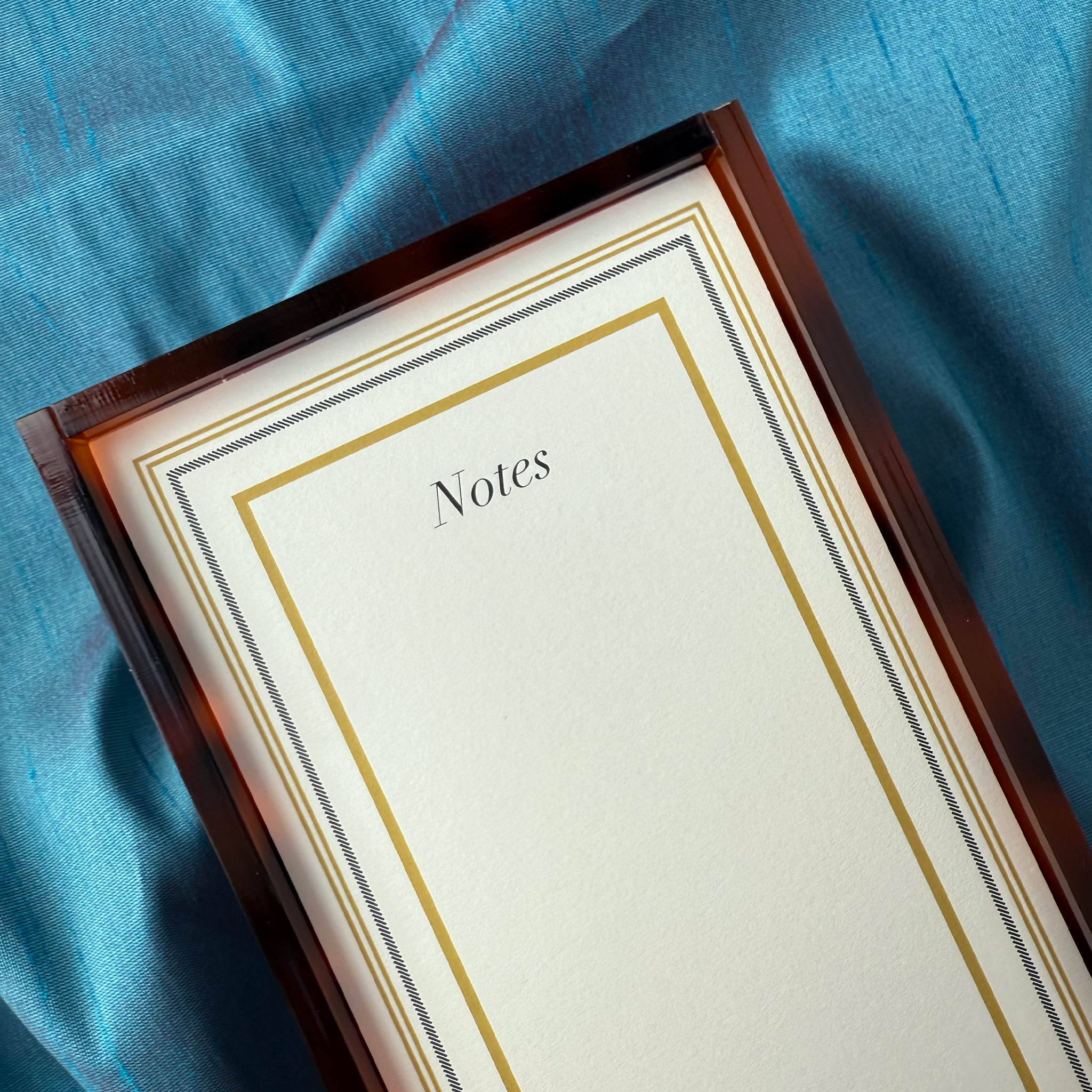 Tortoiseshell Acrylic Tray and Notepad - MCM