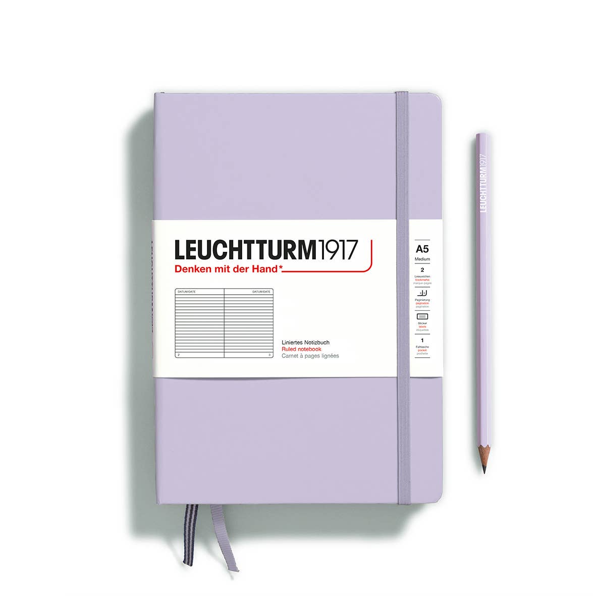Notebooks - Medium (A5): Lilac / Hardcover / Ruled