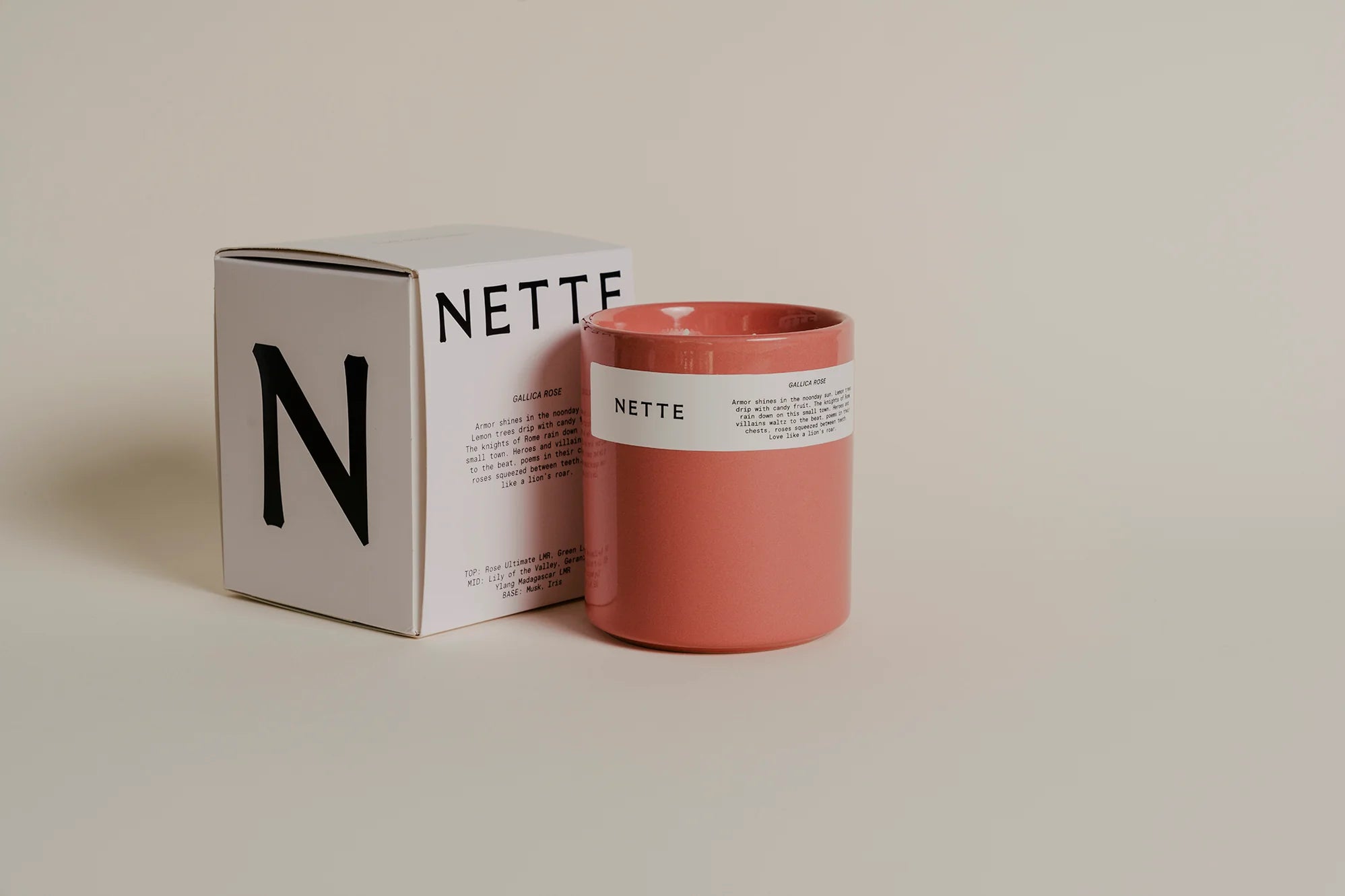 Nette 11oz Ceramic Candle - Gallica Rose