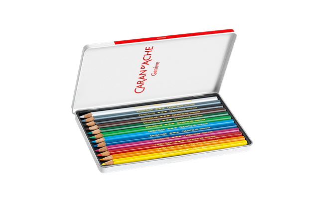 Caran D' Ache 12 swisscolor metal box