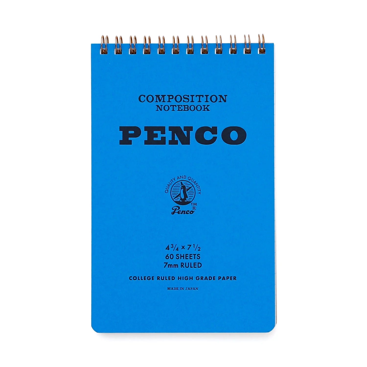 Penco Ruled Coil Notepad - M Blue