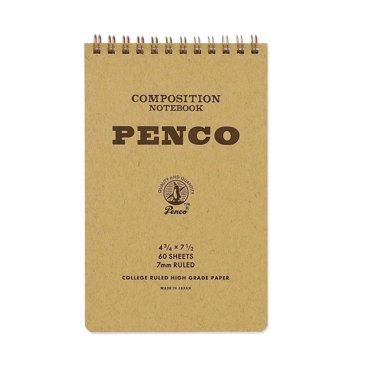 Penco Ruled Coil Notepad - M Natural
