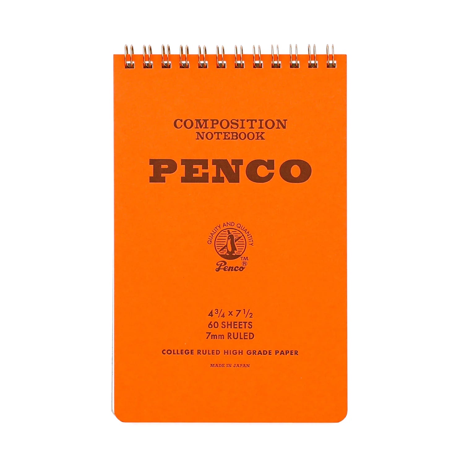 Penco Ruled Coil Notepad - M Orange
