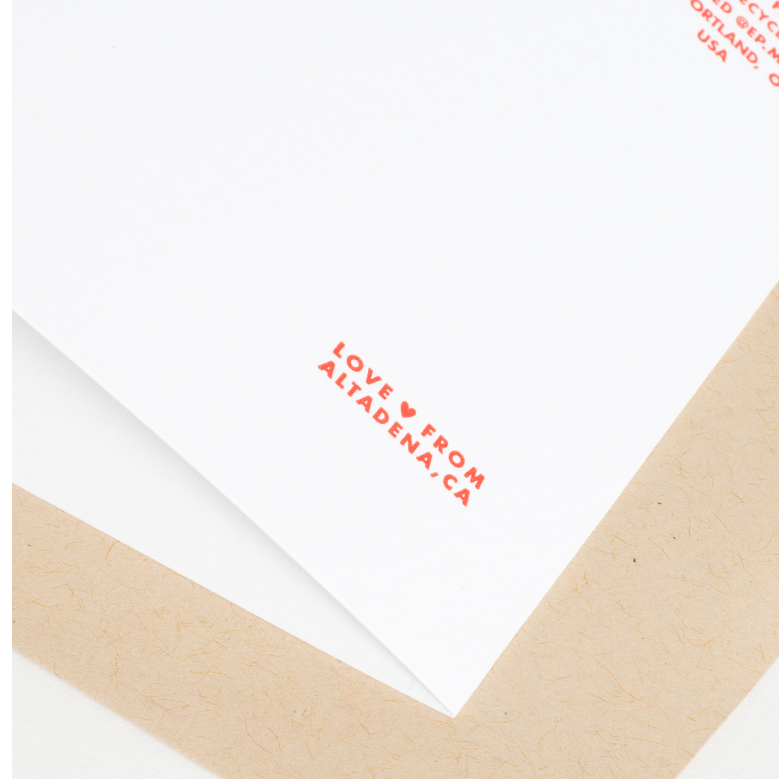 Congrats Doves Letterpress Greeting Card by Fugu Fugu: Plastic sleeve
