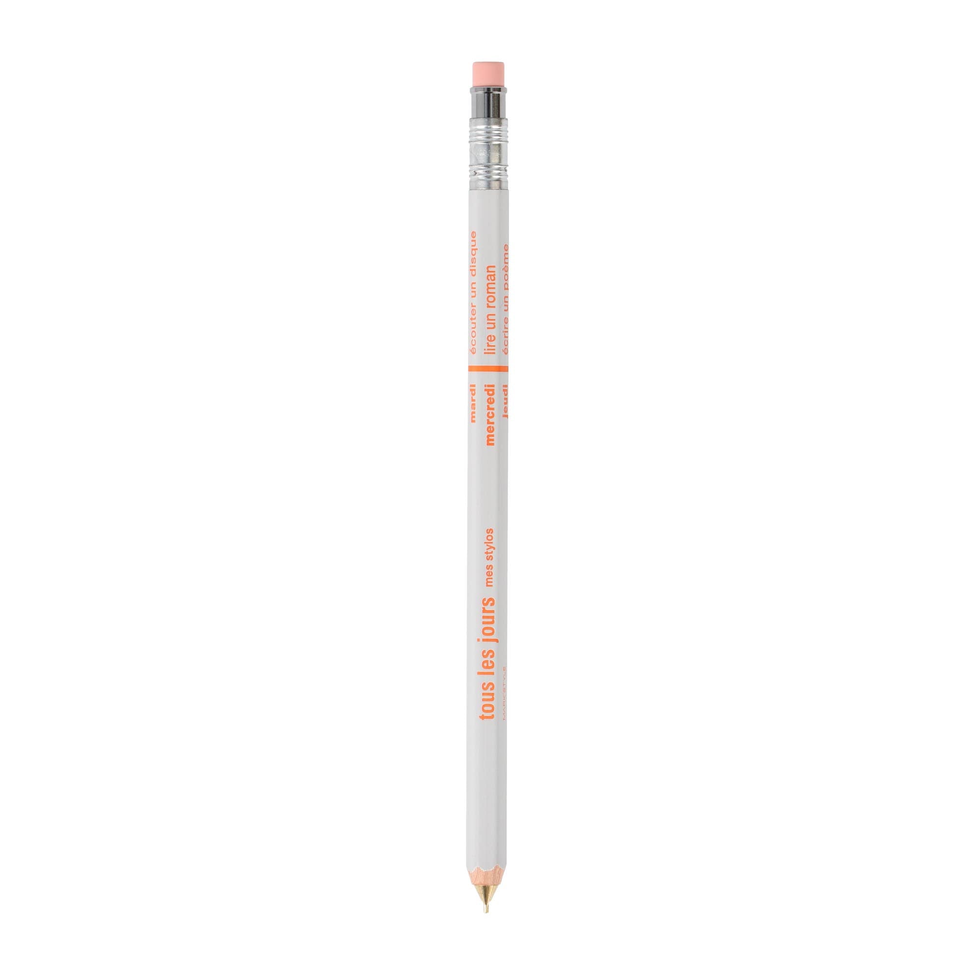 Vivid Pink Mechanical Pencil with Eraser tous les jours / MARK'STYLE