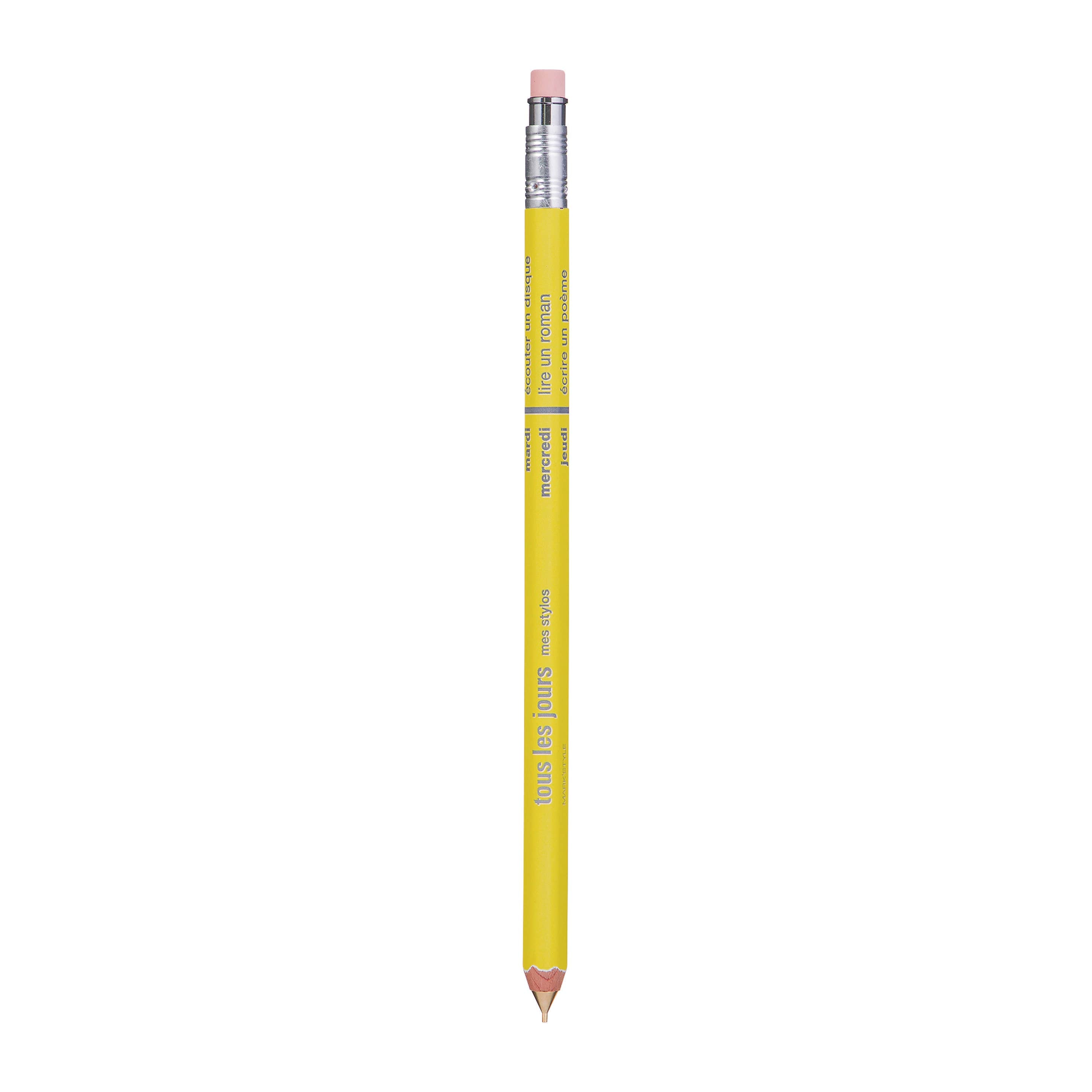 Light Pink Mechanical Pencil with Eraser tous les jours / MARK'STYLE