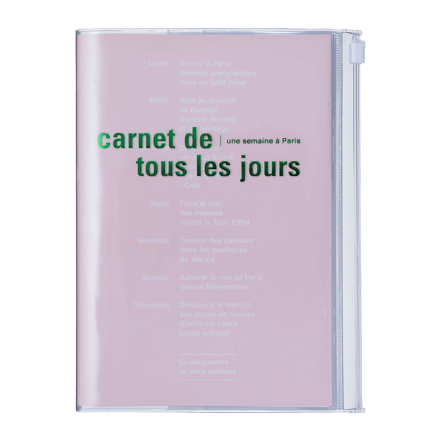 Eco-Friendly! B6 Zipper Notebook/tous les jours: Vivid Pink