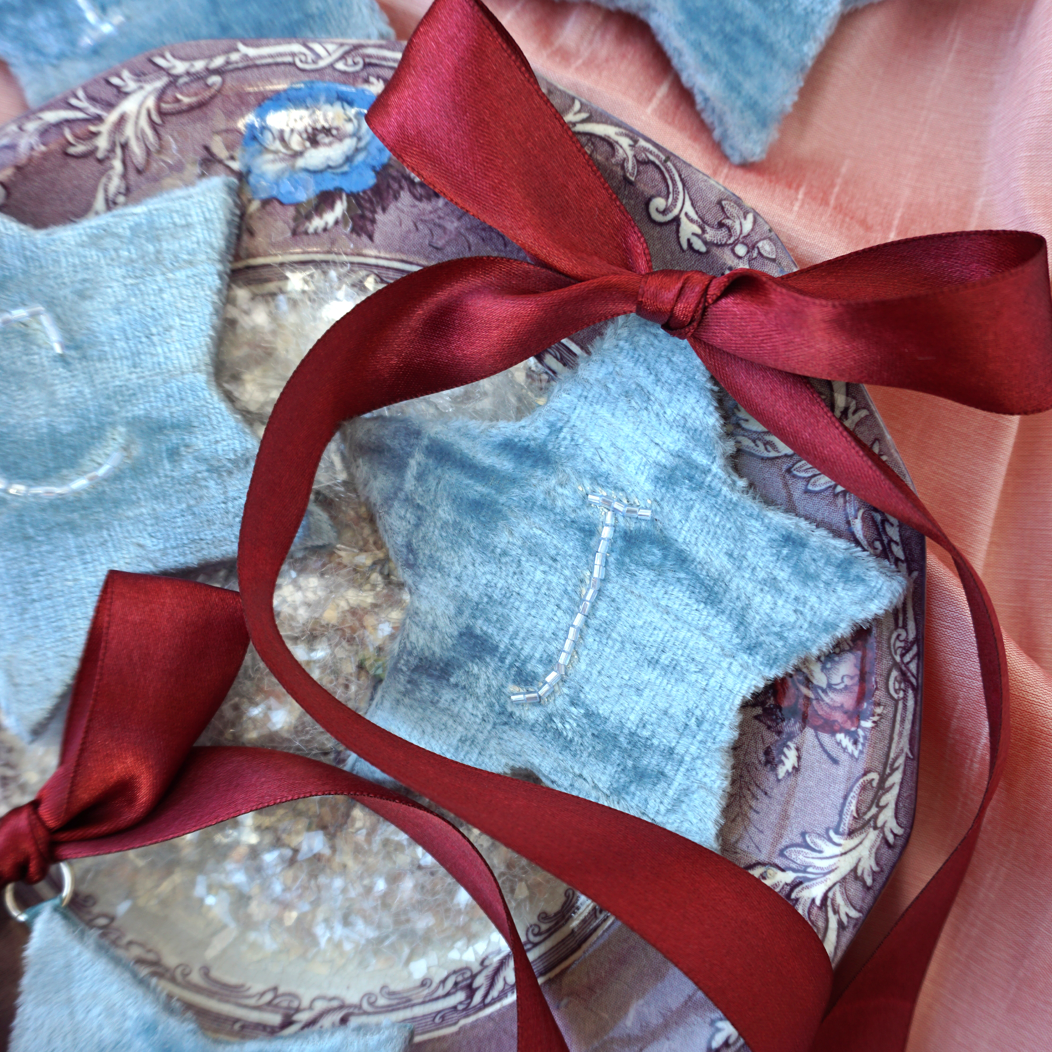 Letter Star Ornament - Blue