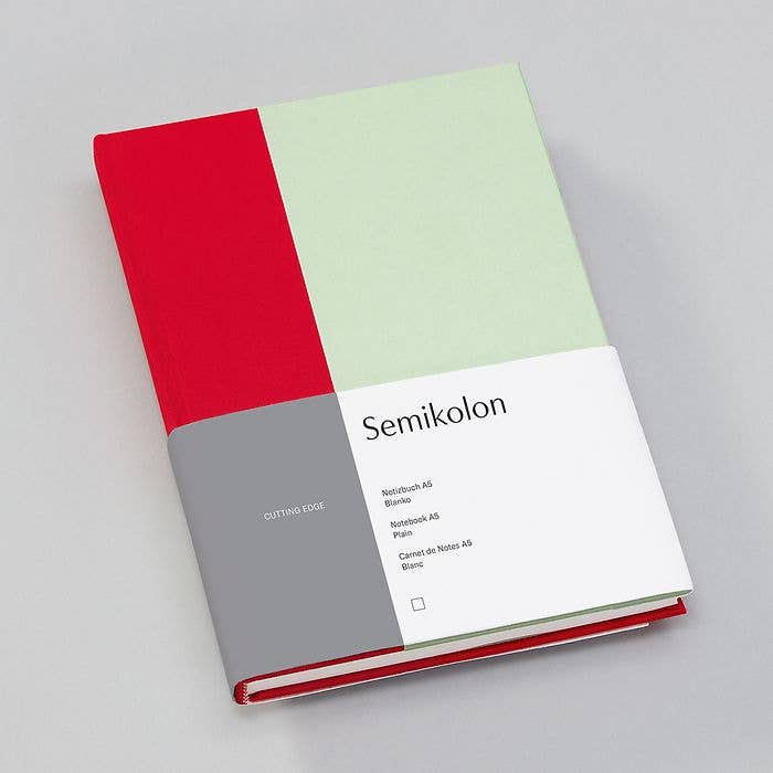 Cutting Edge - Notebook: Medium / Plain / Cherry Pistachio