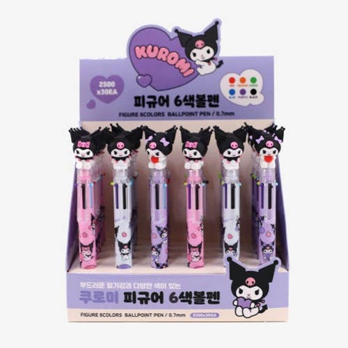 Sanrio Characters 6 Color Ball Point Pencil- 0.7mm : Cinnamoroll