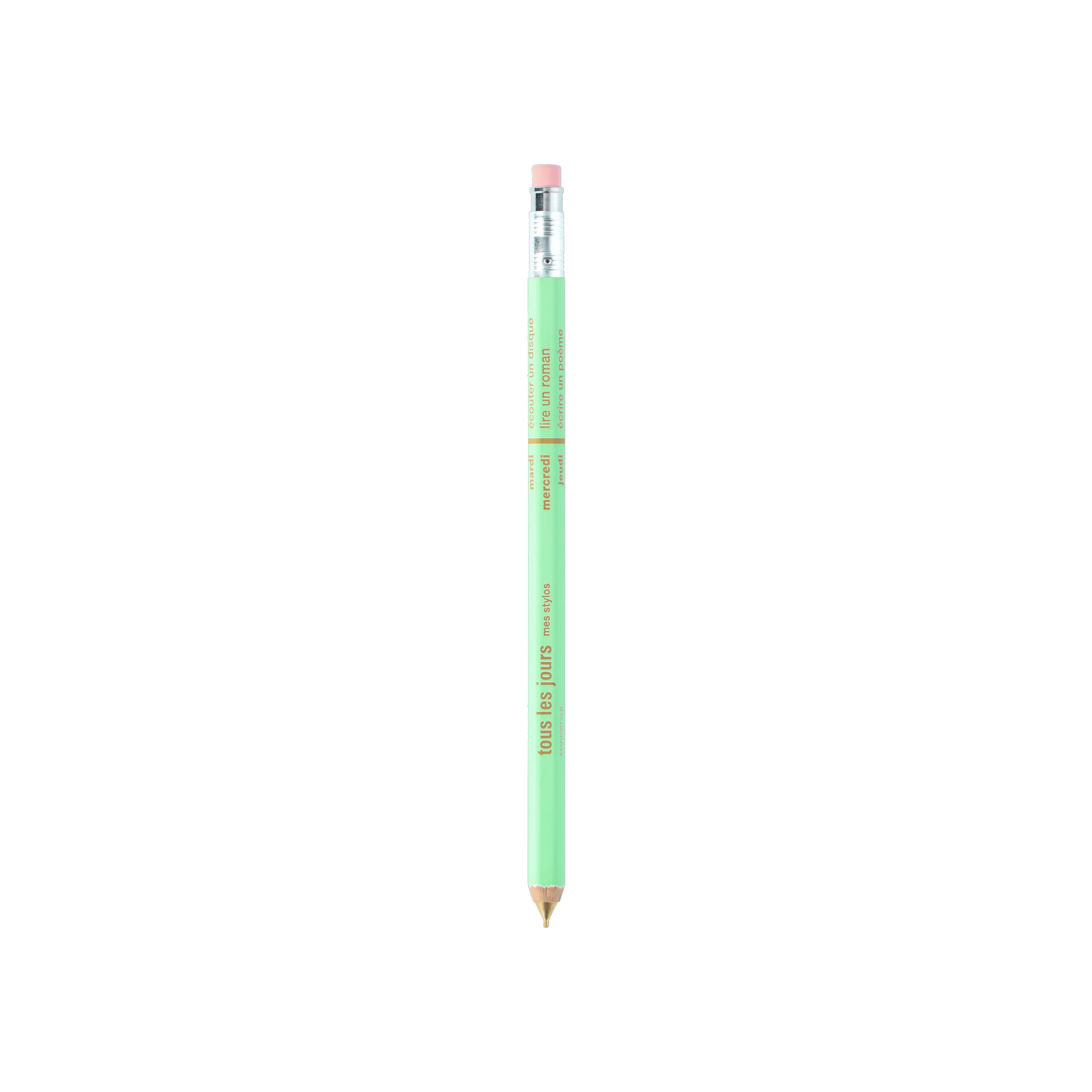 Olive Green Mechanical Pencil with Eraser tous les jours / MARK'STYLE