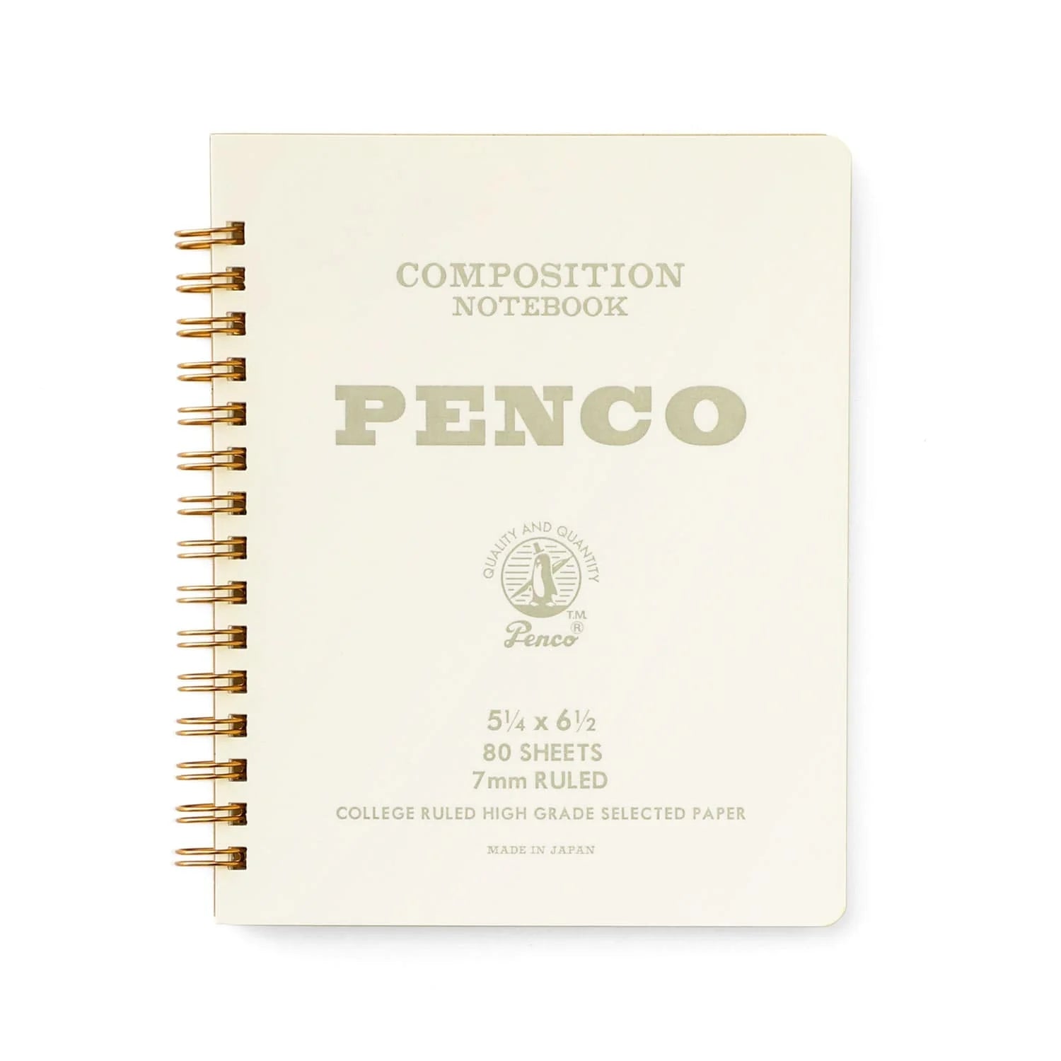 Penco Ruled Coil Notebook - M White