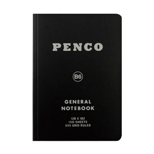 Penco Soft PP Grid Notebook – B6 Black