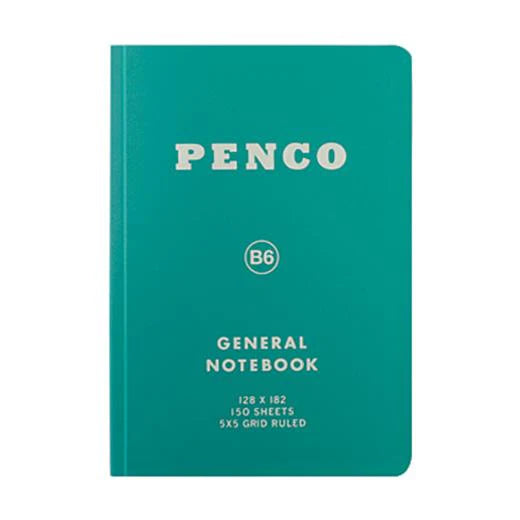 Penco Soft PP Grid Notebook – B6 Green
