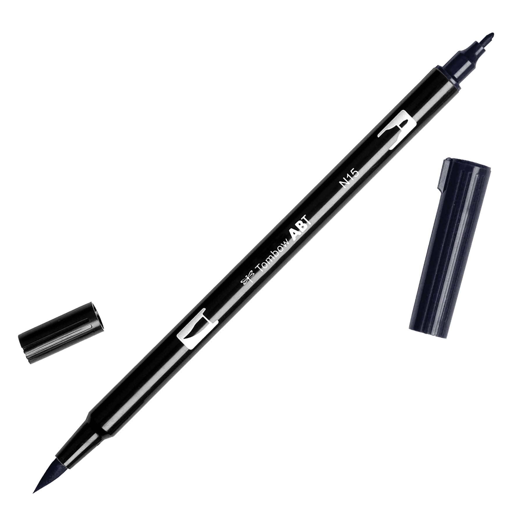 Dual Brush Pen Art Markers - Open Stock: N15 Black
