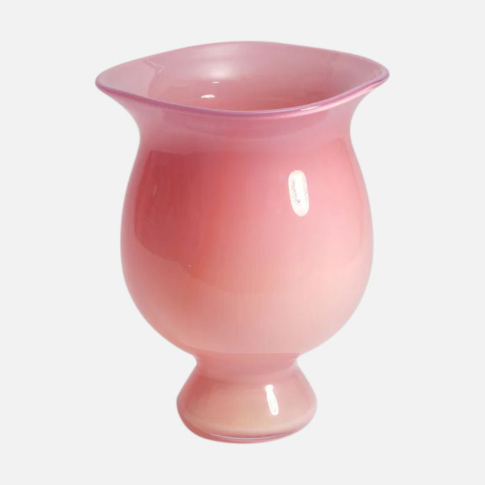 Helle Mardahl Large Vase in pink — hand-blown glass as functional sculpture