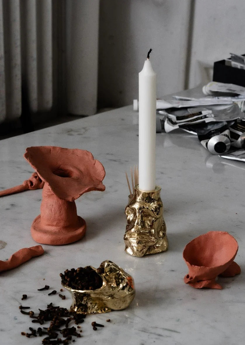 Skultuna x Lukas Göthman brass sculpture — Swedish design heritage