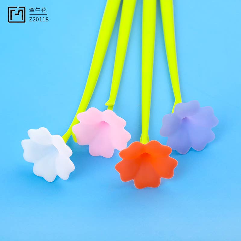 Morning Glory Flower Wiggle Pad Gel Pen