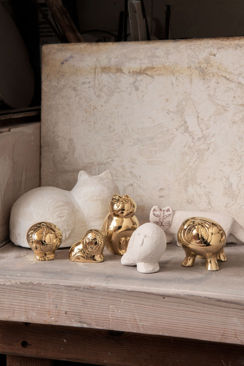 Skultuna x Lisa Larson - Sitting Lion - Brass