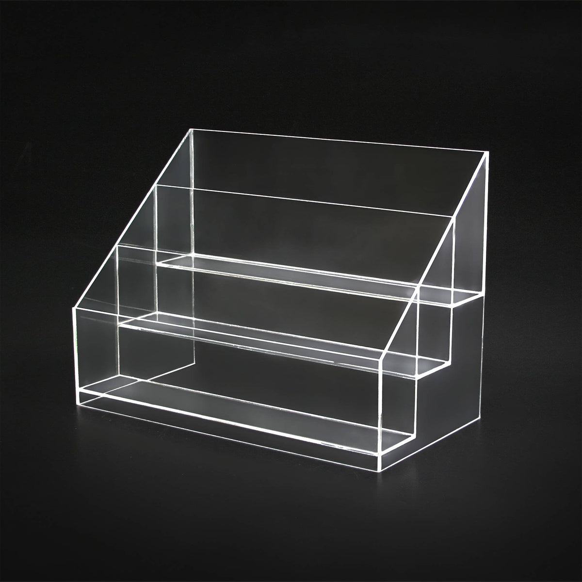3-Tier Clear Acrylic Display Holder 14" x 10" – CTS0218: 14"W x 7¾"H