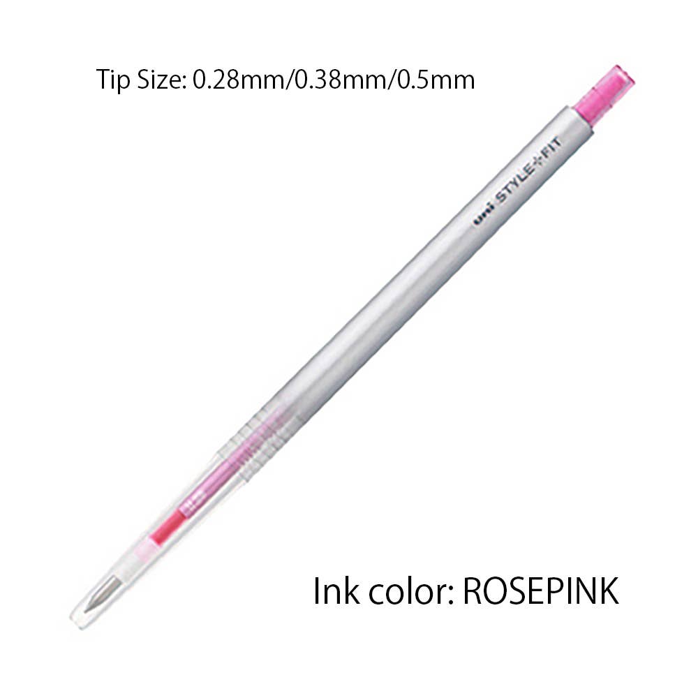 Blue Black UNI MITSUBISHI STYLE FIT SINGLE COLOR SLIM GEL PEN / 0.38mm