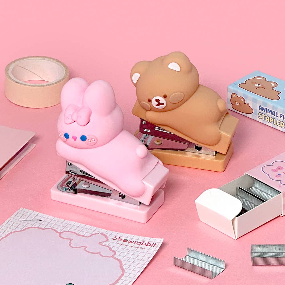 Animal Figure Stapler Set – Cute Bunny & Bear Edition