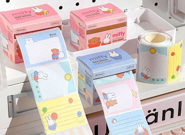 Miffy Pull-Out Sticky Memo Notes – 120 Sheets - Pink Box