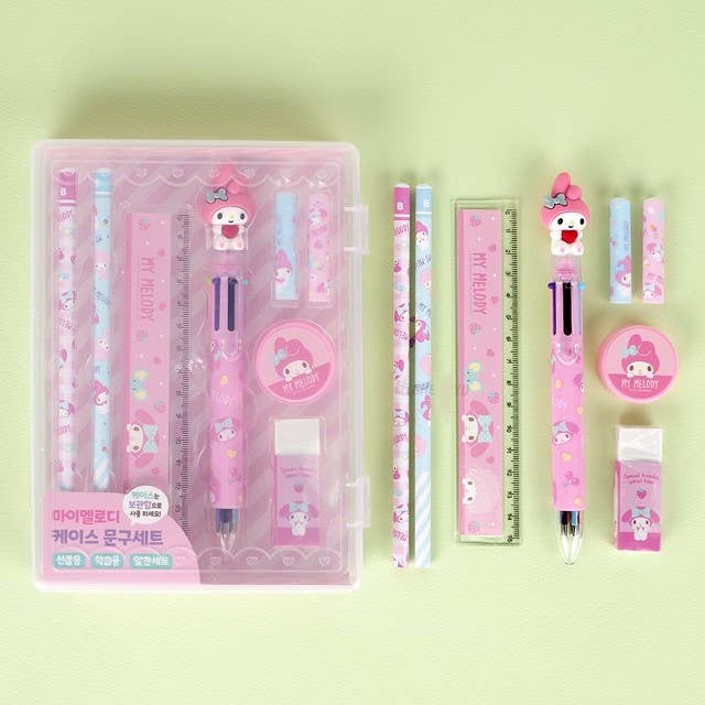 Sanrio Cinnamoroll Pencil, Pen School Office Stationery Set: Hello Kitty