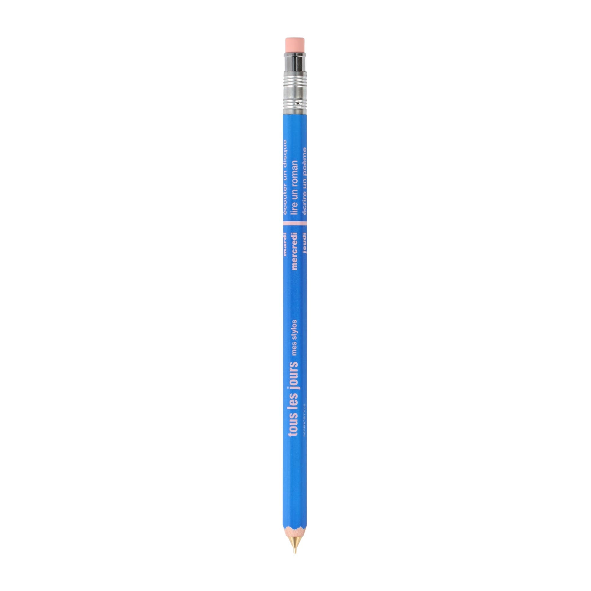 Mechanical Pencil with Eraser tous les jours / MARK'STYLE: Light Blue