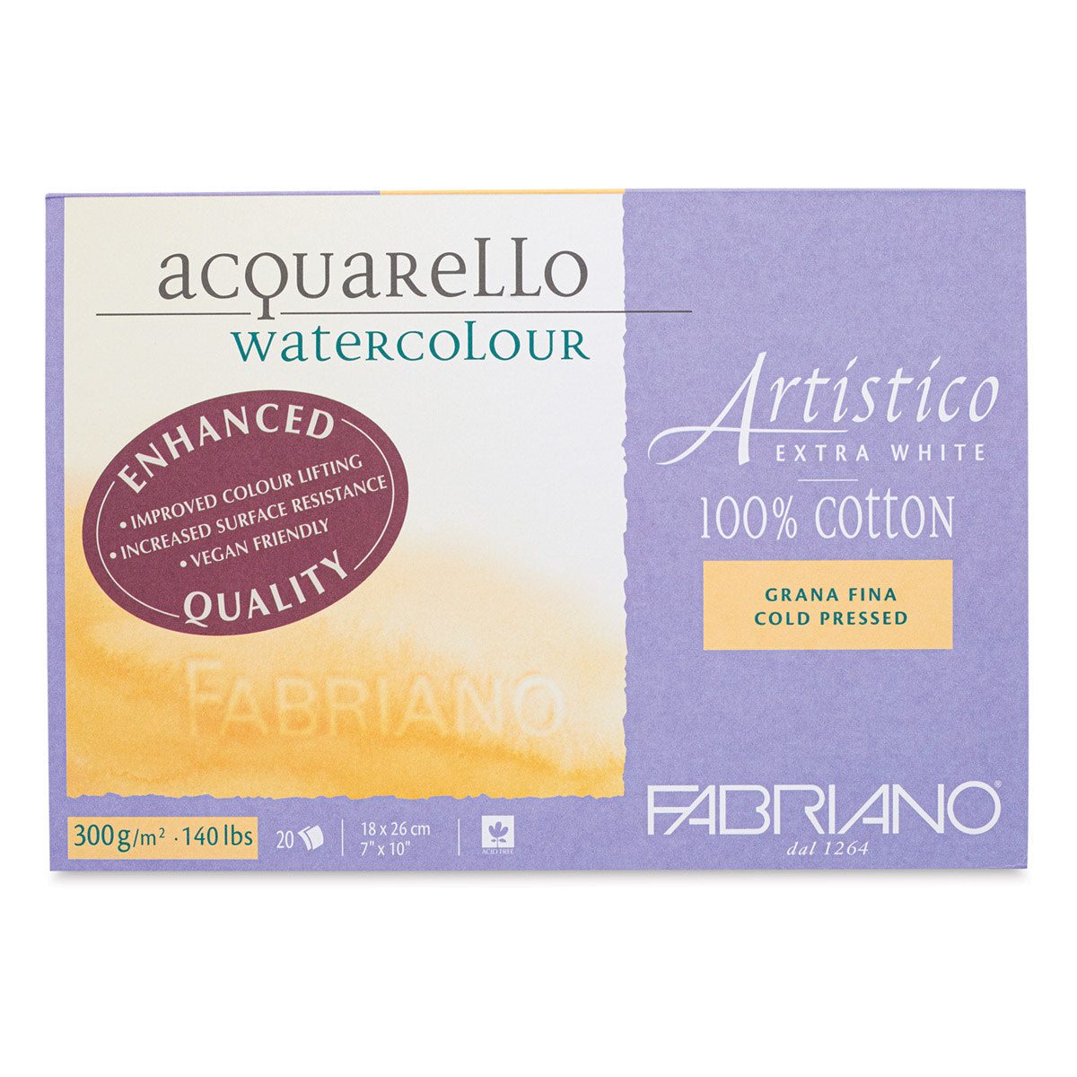 Fabriano Watercolor Pad Acquarello - 7 x10