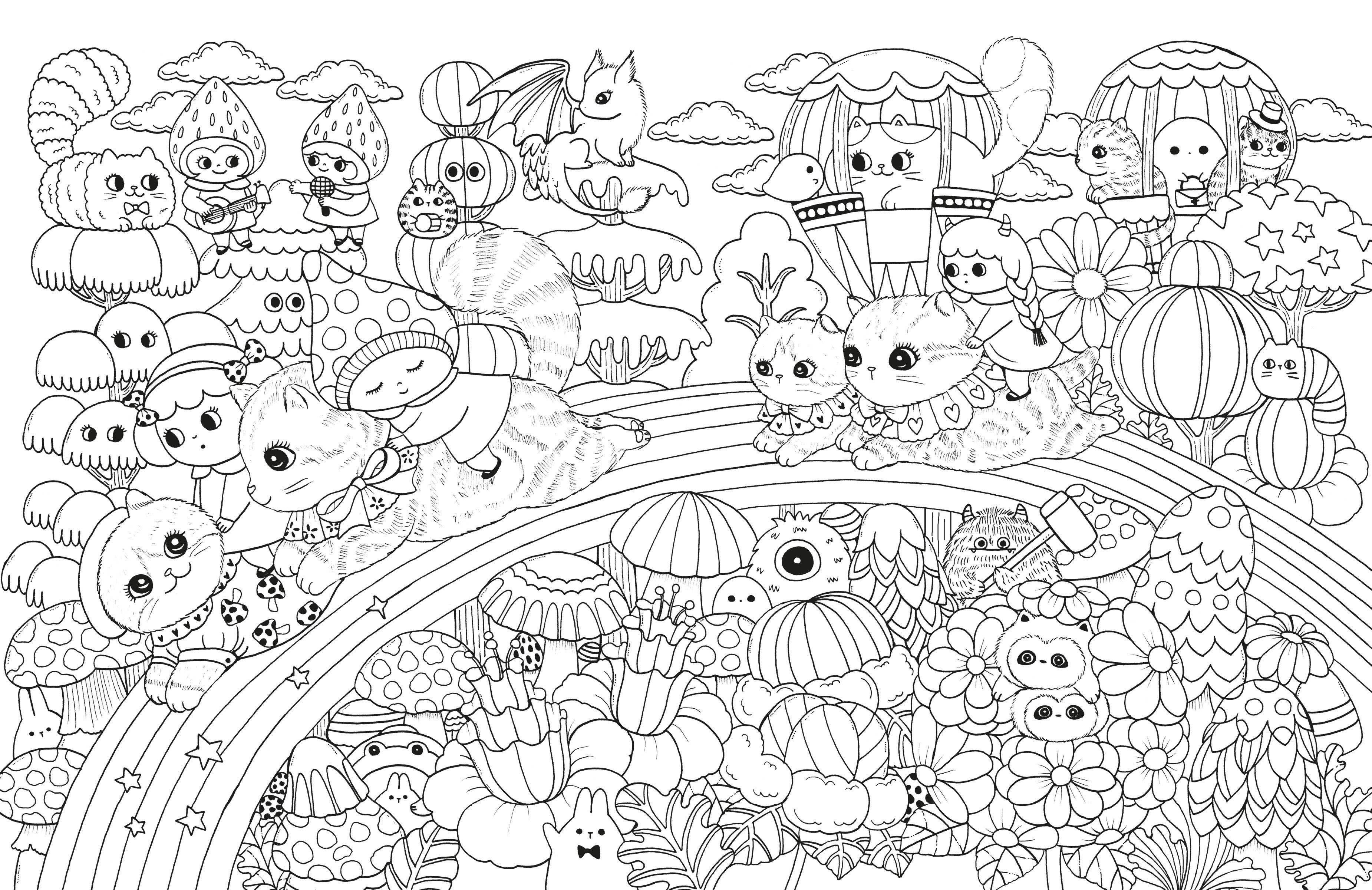 A Million Kittens: Adorable Felines to Color