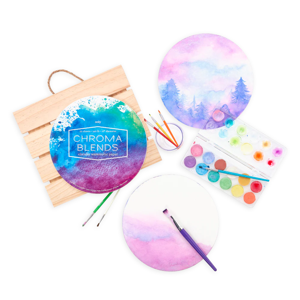 OOLY, Chroma Blends Circular Acid-Free Watercolor Paper Pad