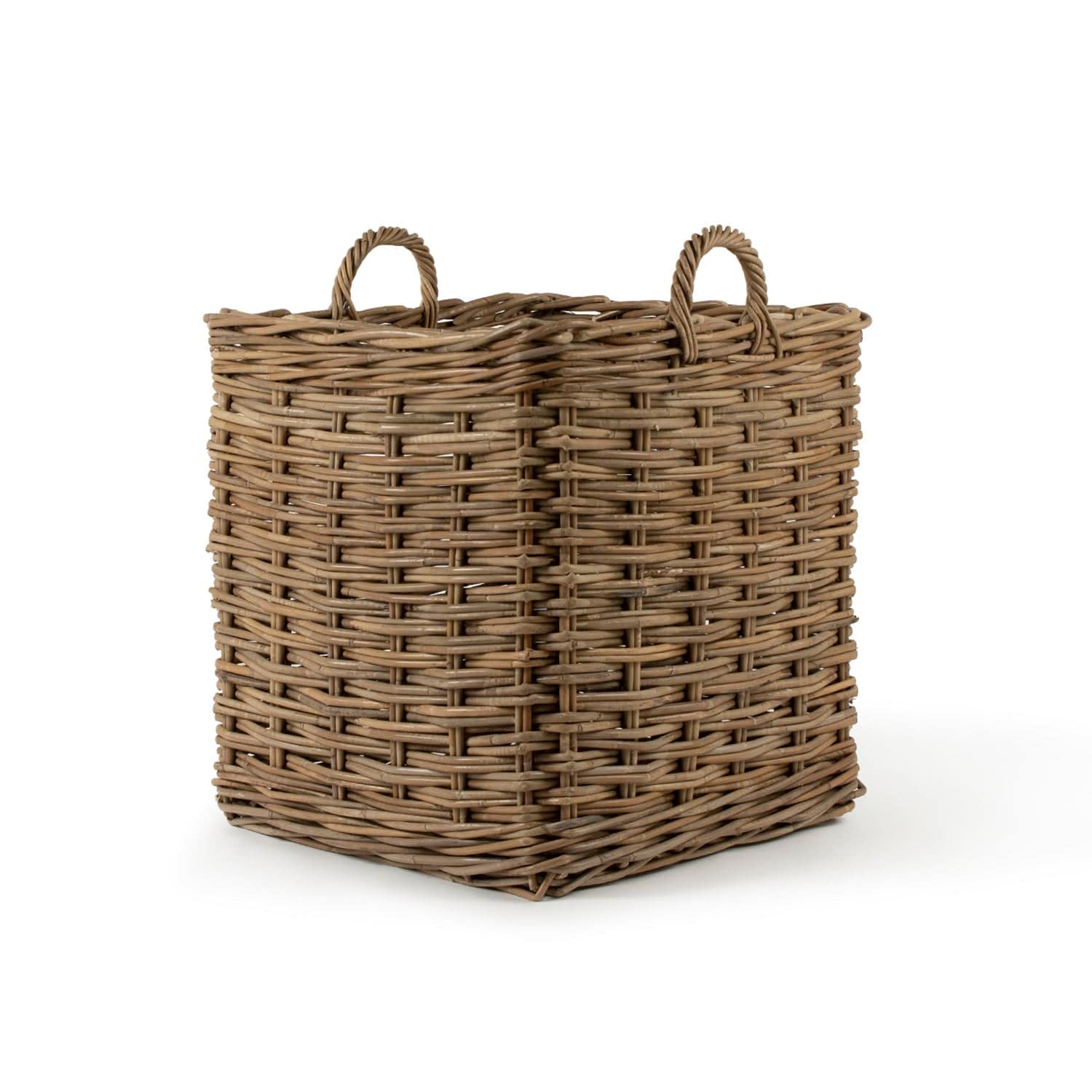 Rattan Square Basket: Large - 21" H