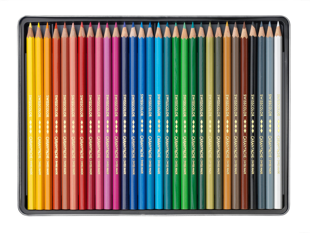 Caran D'Ache - Swisscolor Pencils Metal Box - 30 Pack