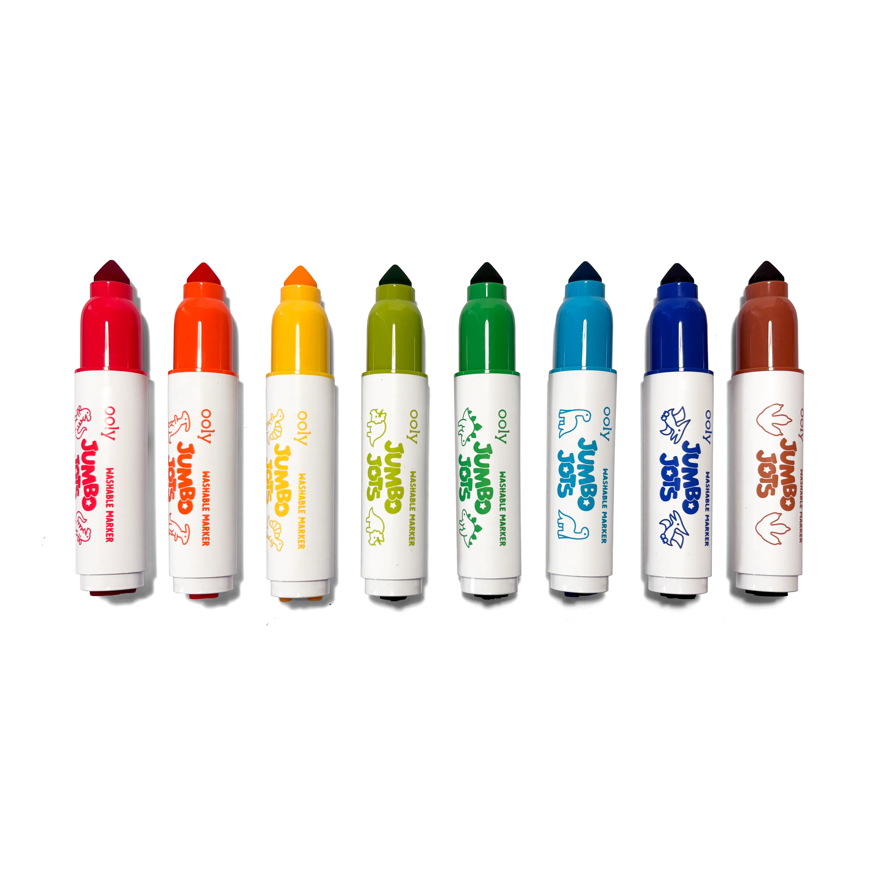 Jumbo Jots Dual Tip Dinosaur Stamp Markers - Set of 8