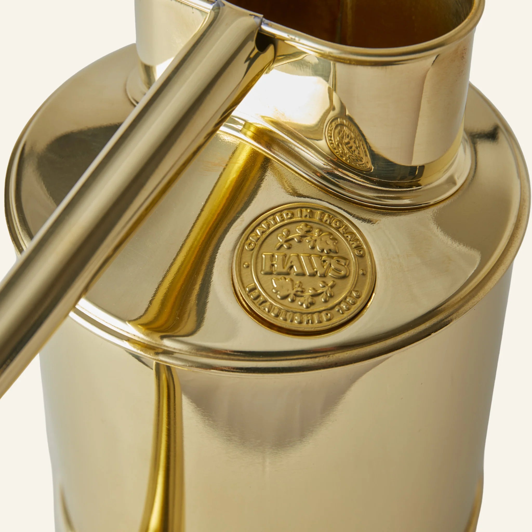 The Fazeley Flow Watering Can by Haws - Brass 2 pint