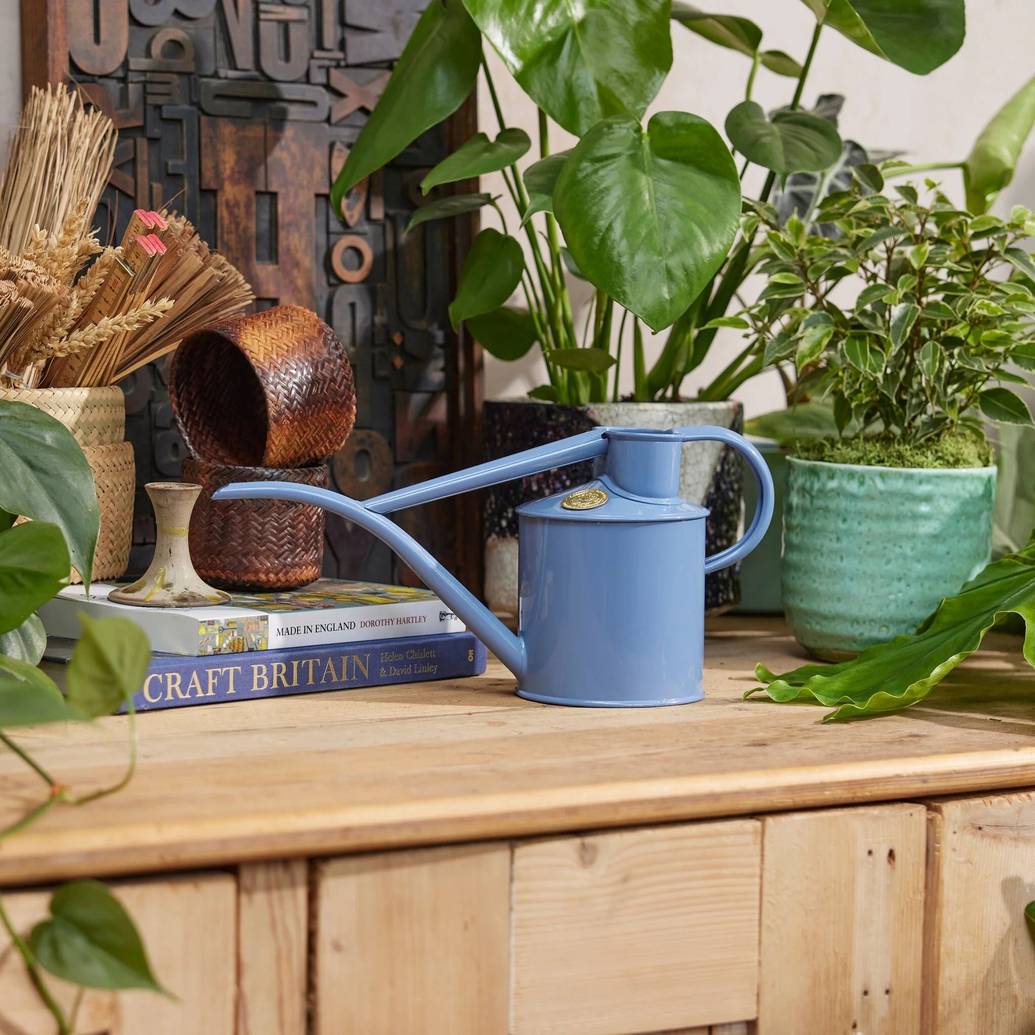 The Fazeley Flow Watering Can by Haws - Bluebell Meadow 2 pint