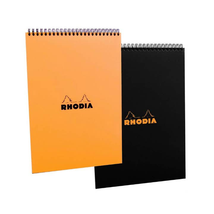 Rhodia Spiral Notepad  8.25 x 11.75 - A4: ORANGE COVER -LINED