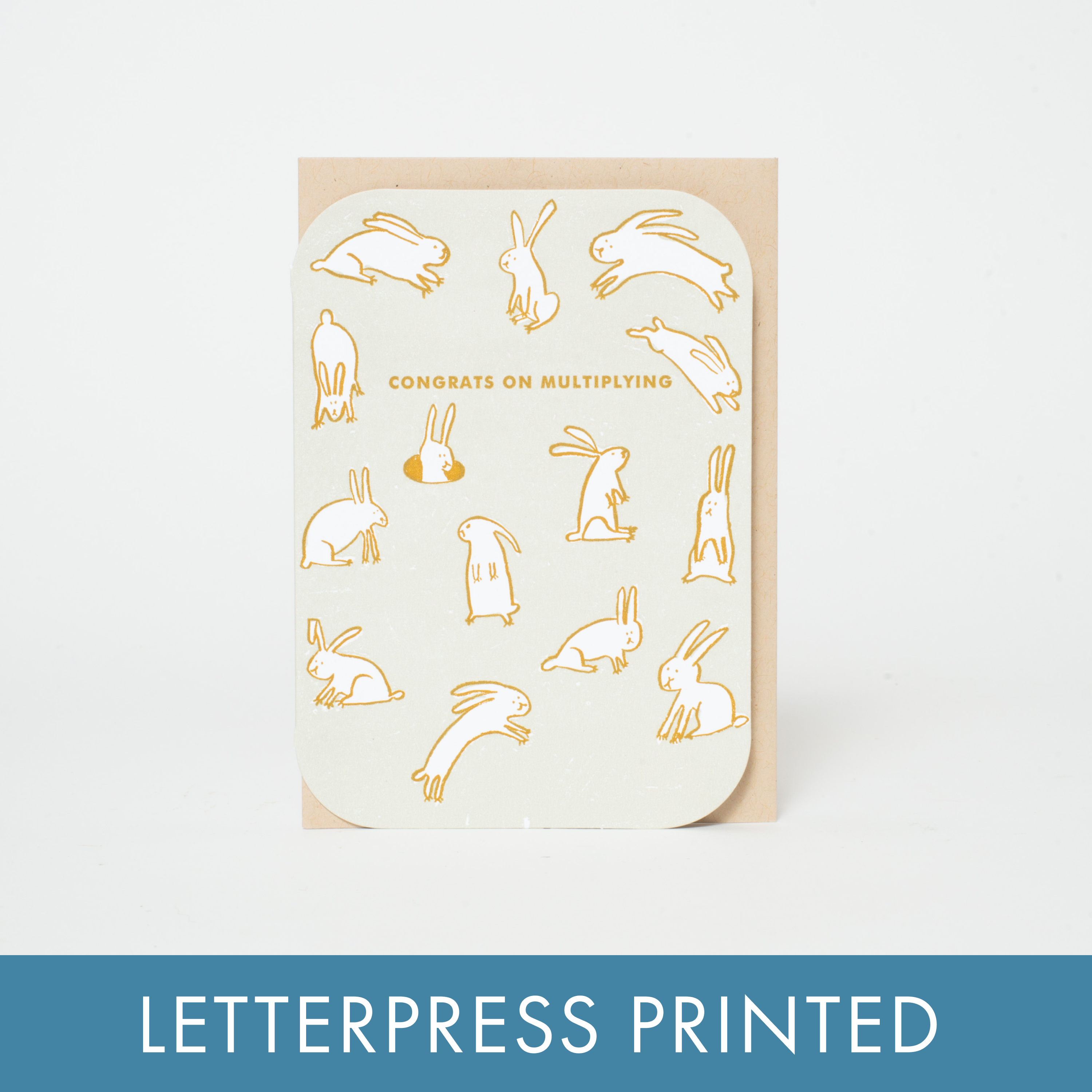 Multiplying Baby Rabbits Letterpress Greeting Card by Egg Press: Plast ...