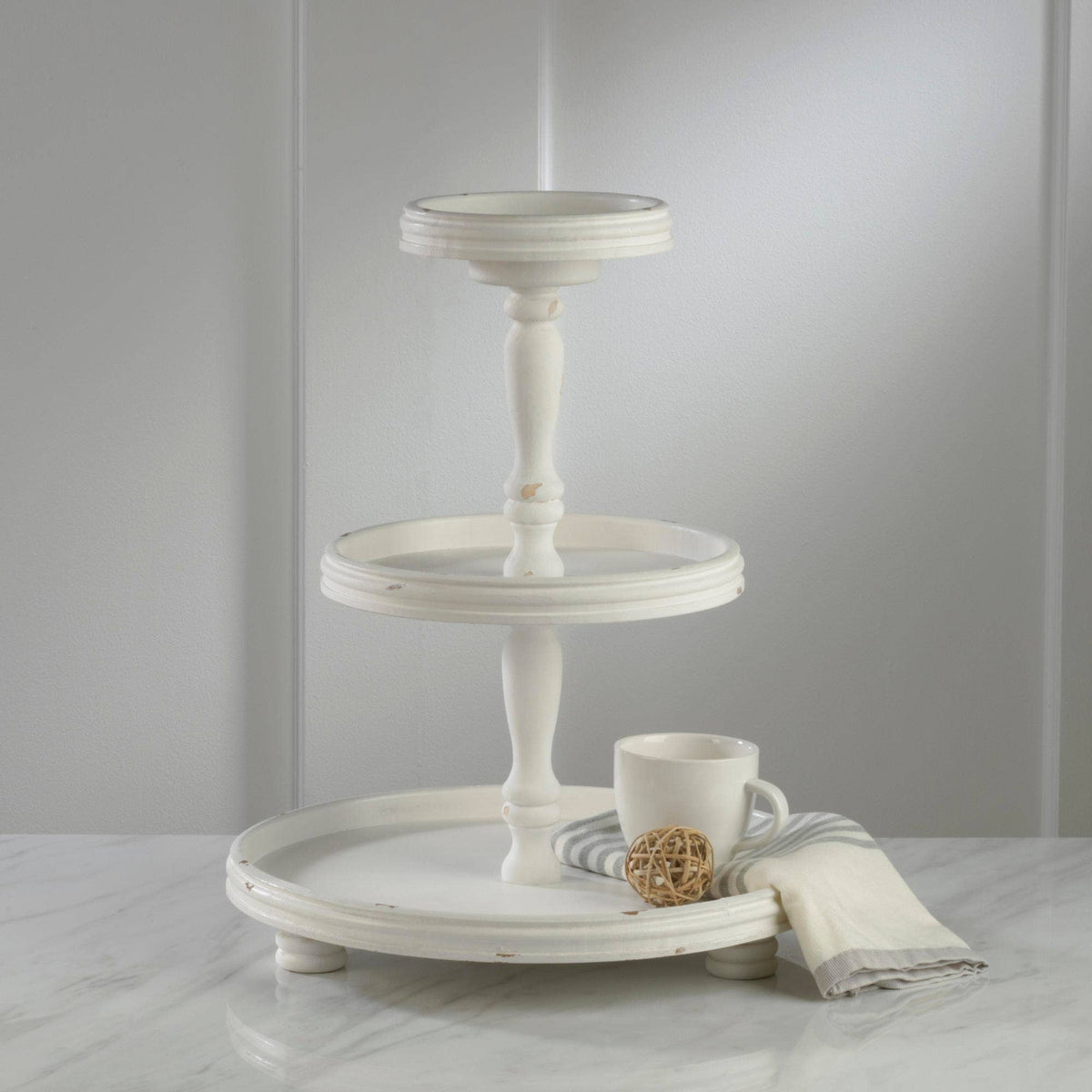 Three Tier Wooden Display Stands: Natural