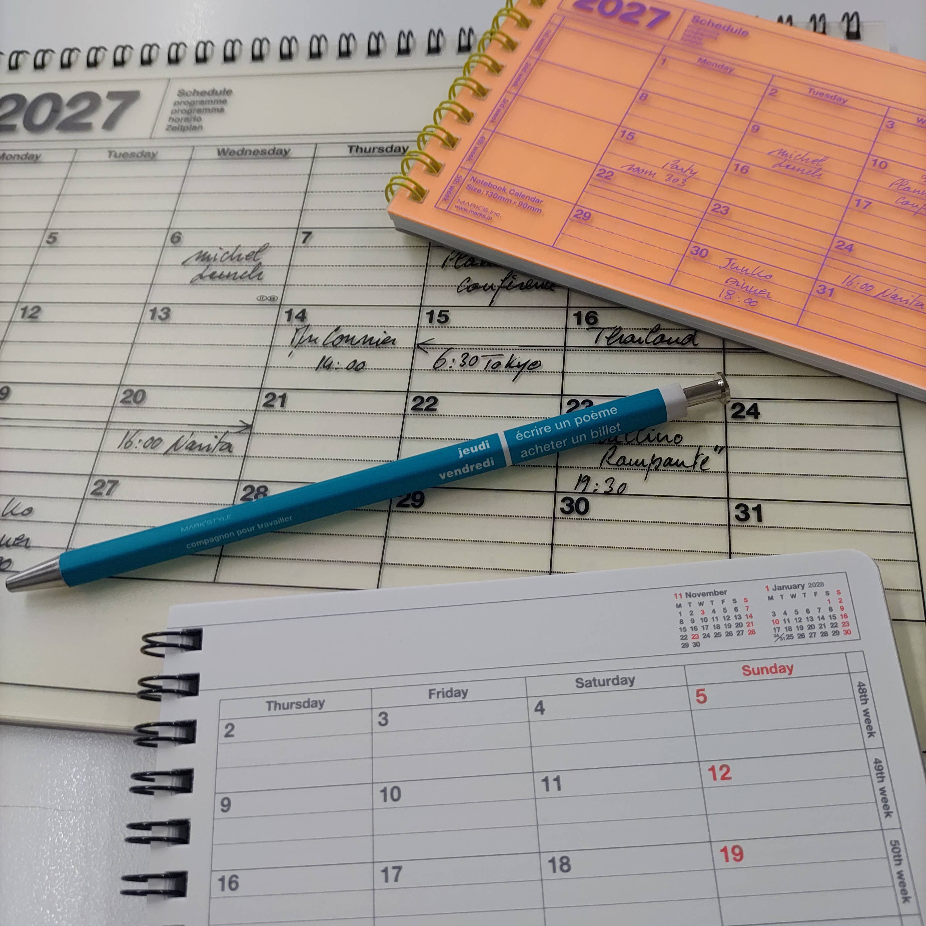 Notebook Calendar 2027 – Monthly Planner with Notes B7, XS : Khaki