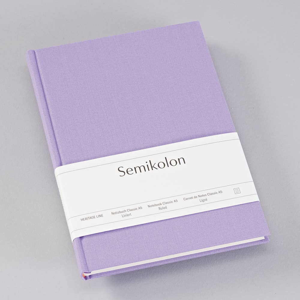 Heritage Line - Notebook Classic: Ruled / A4 / Lilac silk